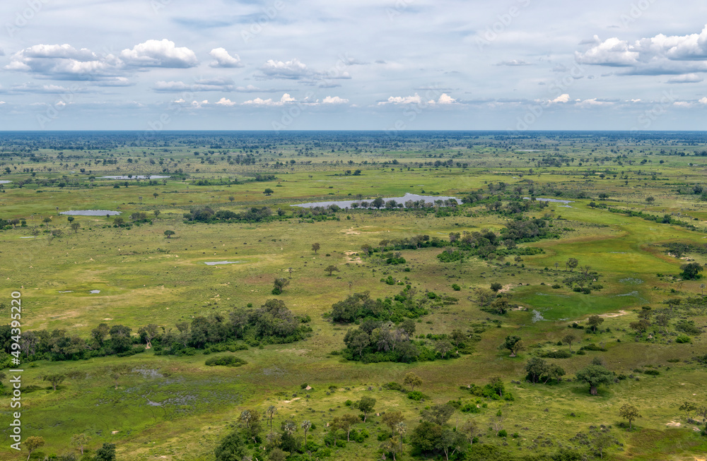 The Okavango Delta from the air, Botswana