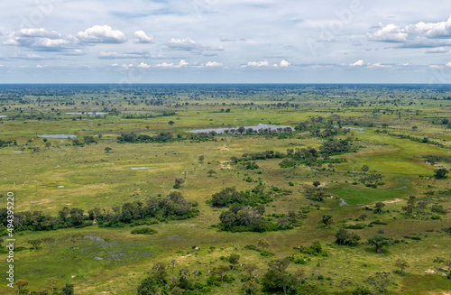 The Okavango Delta from the air, Botswana
