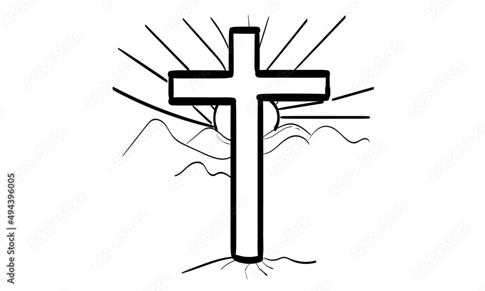 He is Risen Easter Background. Illustration for print or use as poster, card, flyer or T Shirt He is Risen Easter Background. Illustration for print or use as poster, card, flyer or T Shirt