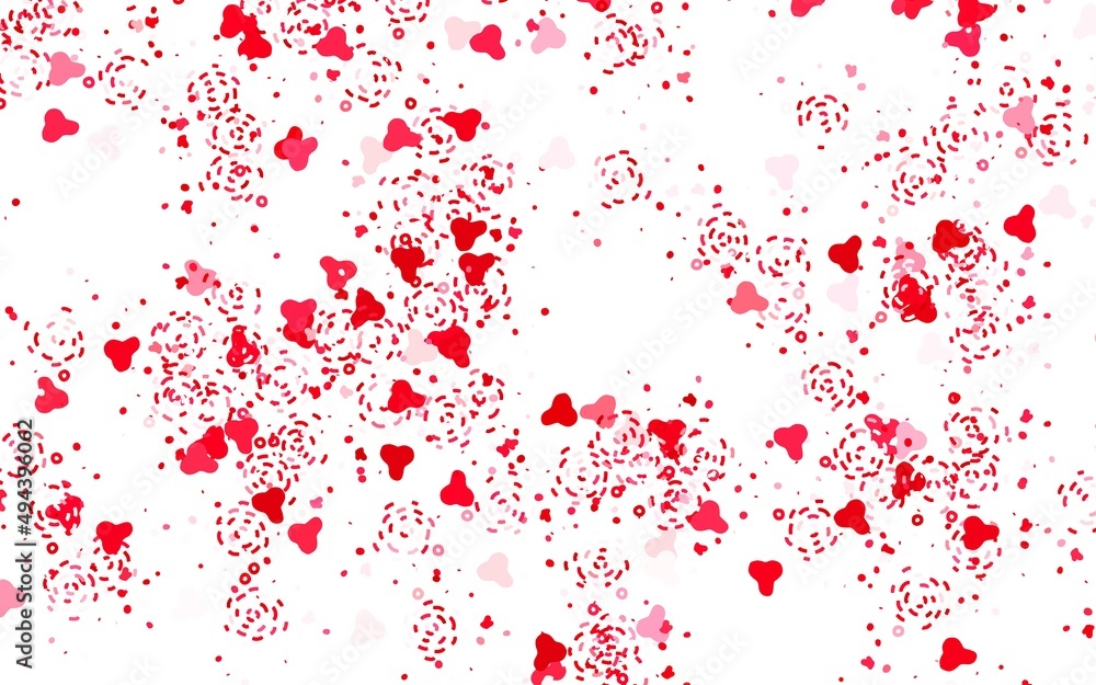 Light Pink, Red vector texture with abstract forms.