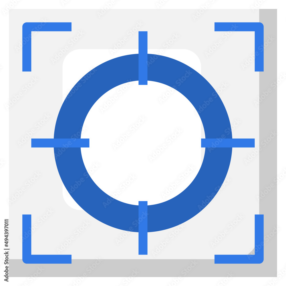 Fototapeta premium FOCUS flat icon,linear,outline,graphic,illustration