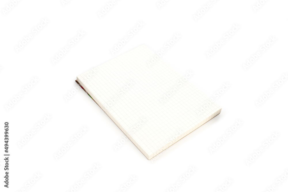 Notebook isolated on white background, blank space for text Notebook isolated on white background, blank space for text