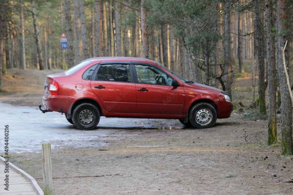 car in the snow