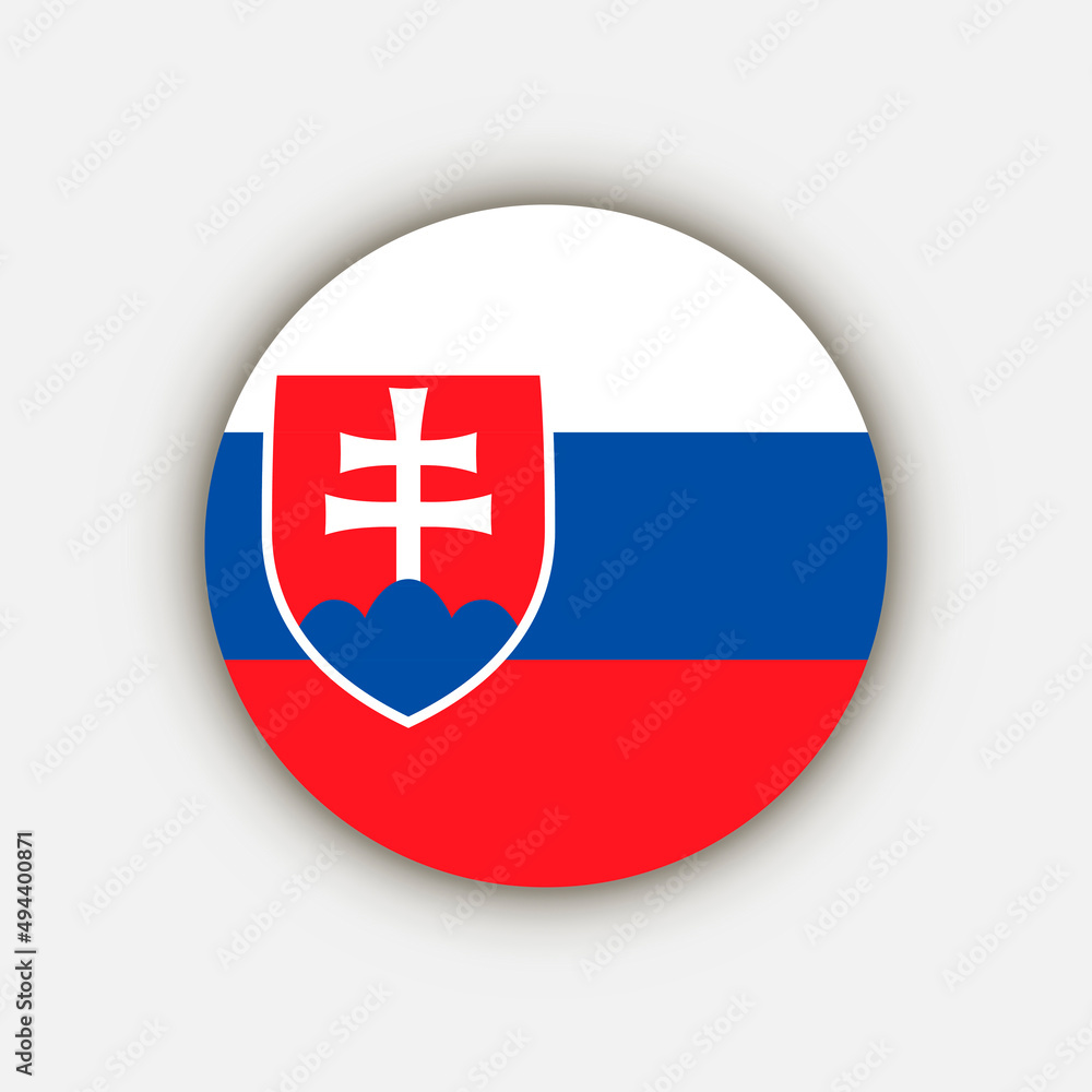Fototapeta premium Country Slovakia. Slovakia flag. Vector illustration.