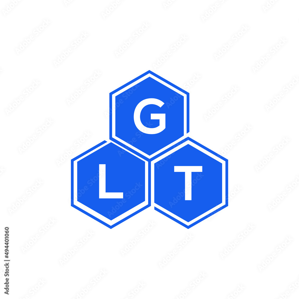Obraz premium GLT letter logo design on black background. GLT creative initials letter logo concept. GLT letter design. 