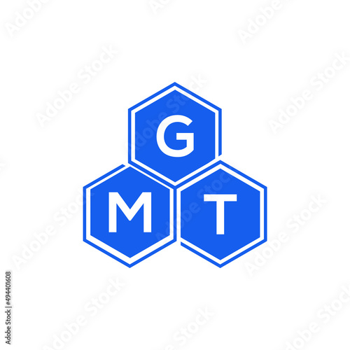 GMT letter logo design on black background. GMT  creative initials letter logo concept. GMT letter design. photo