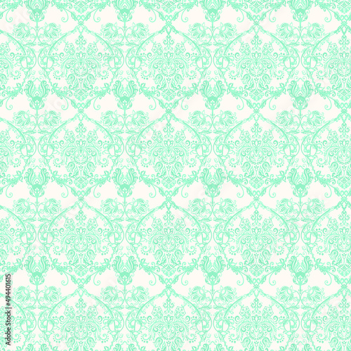 Seamless vintage vector background. Vector floral wallpaper baroque style pattern