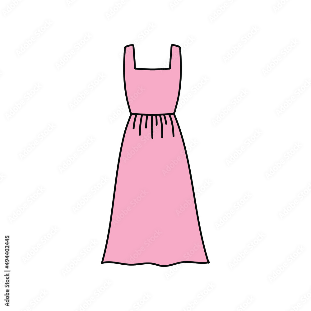 Summer dress simple vector illustration Summer dress simple vector illustration