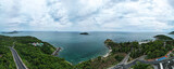 Panorama view sea is beautiful and the atmosphere is good on the Phuket Island.