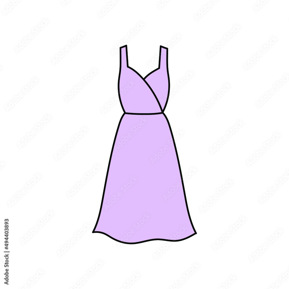Lilac dress simple vector illustration Lilac dress simple vector illustration