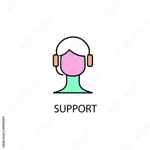 support icons  symbol vector elements for infographic web