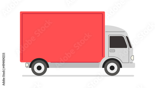 Delivery truck. Fast delivery service concept. Vector illustration.