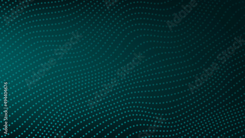 Abstract Technology  Green Particles Mesh Background
