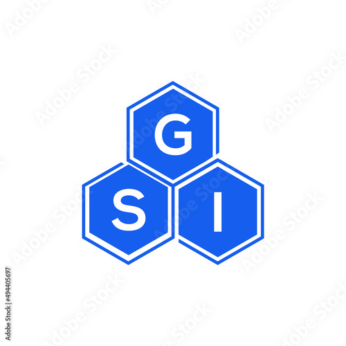 GSI letter logo design on White background. GSI creative initials letter logo concept. GSI letter design. 