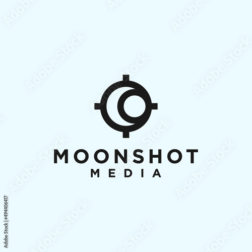 moon target logo or moon logo