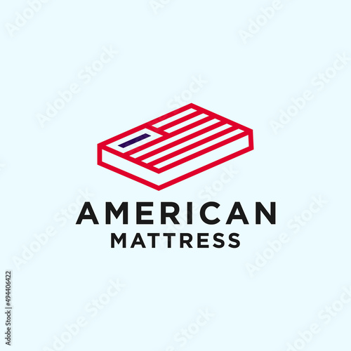 american mattress logo or american flag logo