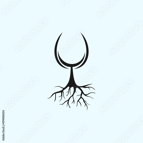 root wine logo or bar logo