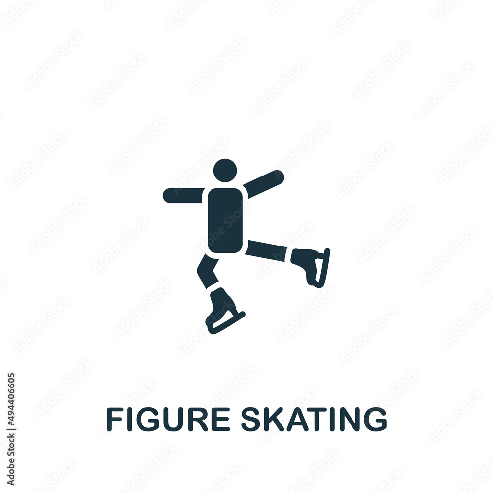 Figure Skating icon. Monochrome simple icon for templates, web design and infographics Figure Skating icon. Monochrome simple icon for templates, web design and infographics