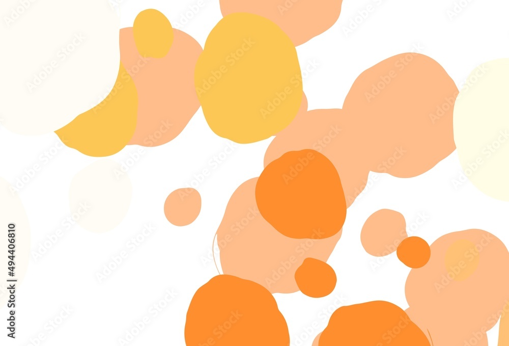 Light Orange vector background with bubbles. Light Orange vector background with bubbles.
