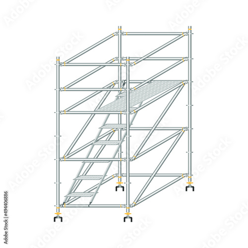 scaffolding, white background, used in construction areas.