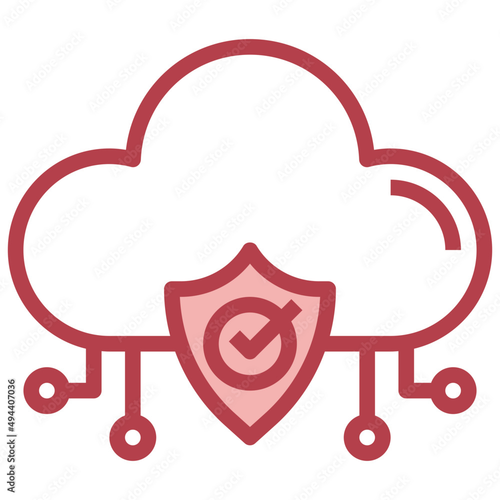 SHIELD red line icon,linear,outline,graphic,illustration SHIELD red line icon,linear,outline,graphic,illustration