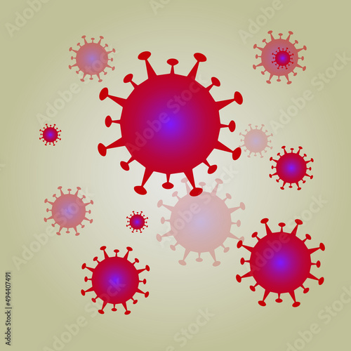 Vector illustration of coronavirus icons