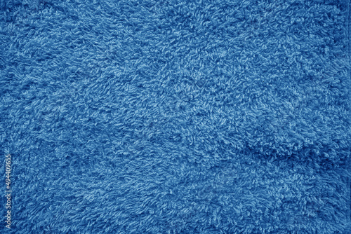 Bath towel texture in navy blue color.