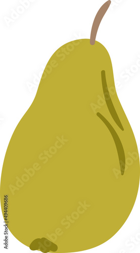Fresh Sweet Pear Cartoon Illustration