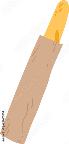 Fresh Bakery Baguette Cartoon Illustration