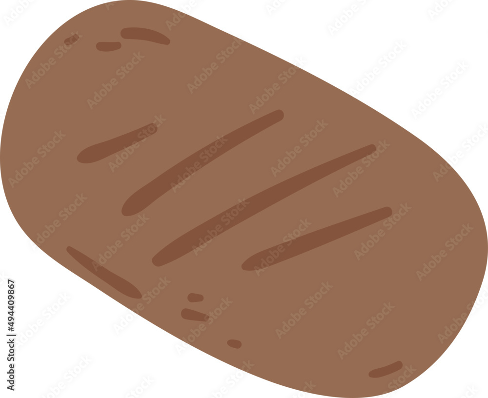Black Bread Cartoon Illustration Black Bread Cartoon Illustration