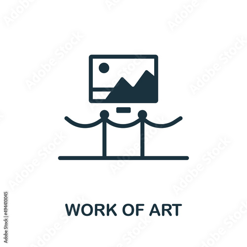 Work Of Art icon. Monochrome simple Work Of Art icon for templates, web design and infographics