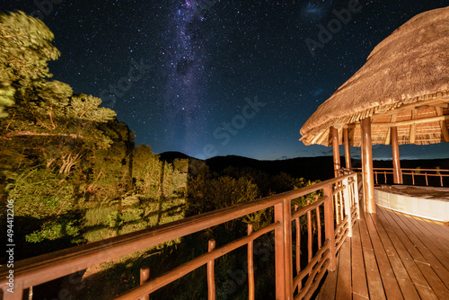 Quadro em tela Milky way sky full of stars ,South Africa Kwazulu natal, luxury safari lodge in