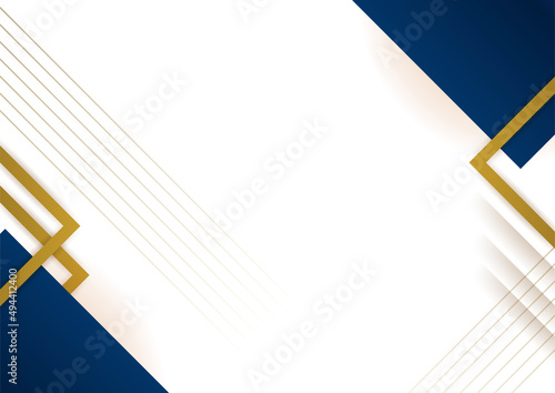 Abstract blue and gold presentation background design