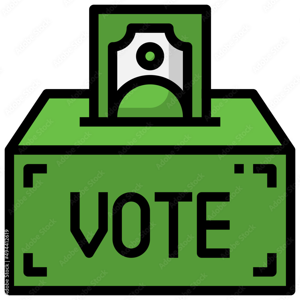 VOTE filled outline icon,linear,outline,graphic,illustration