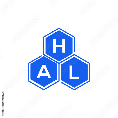 HAL letter logo design on black background. HAL  creative initials letter logo concept. HAL letter design. © Faisal
