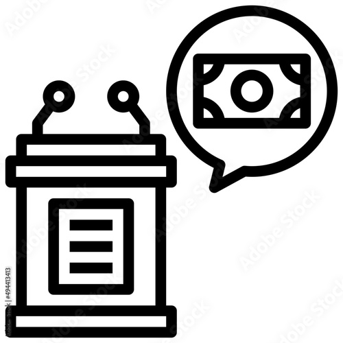 POLITICAL line icon,linear,outline,graphic,illustration