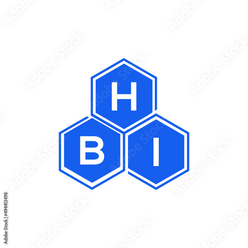 HBI letter logo design on black background. HBI creative initials letter logo concept. HBI letter design. 
