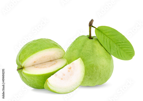 Fresh guava isolated on a white background photo