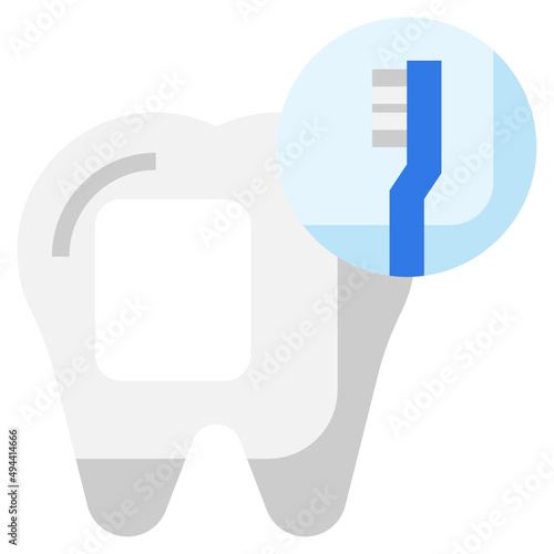 TOOTHBRUSH flat icon,linear,outline,graphic,illustration