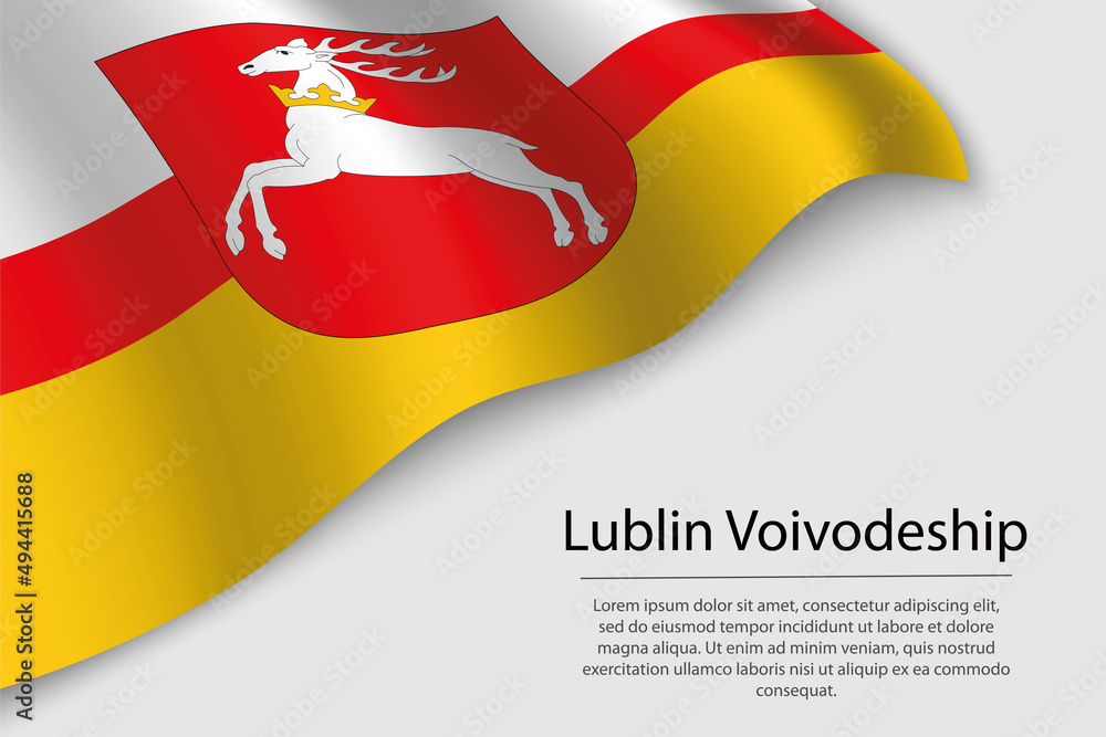 Wave flag of Lublin Voivodeship is a region of Poland