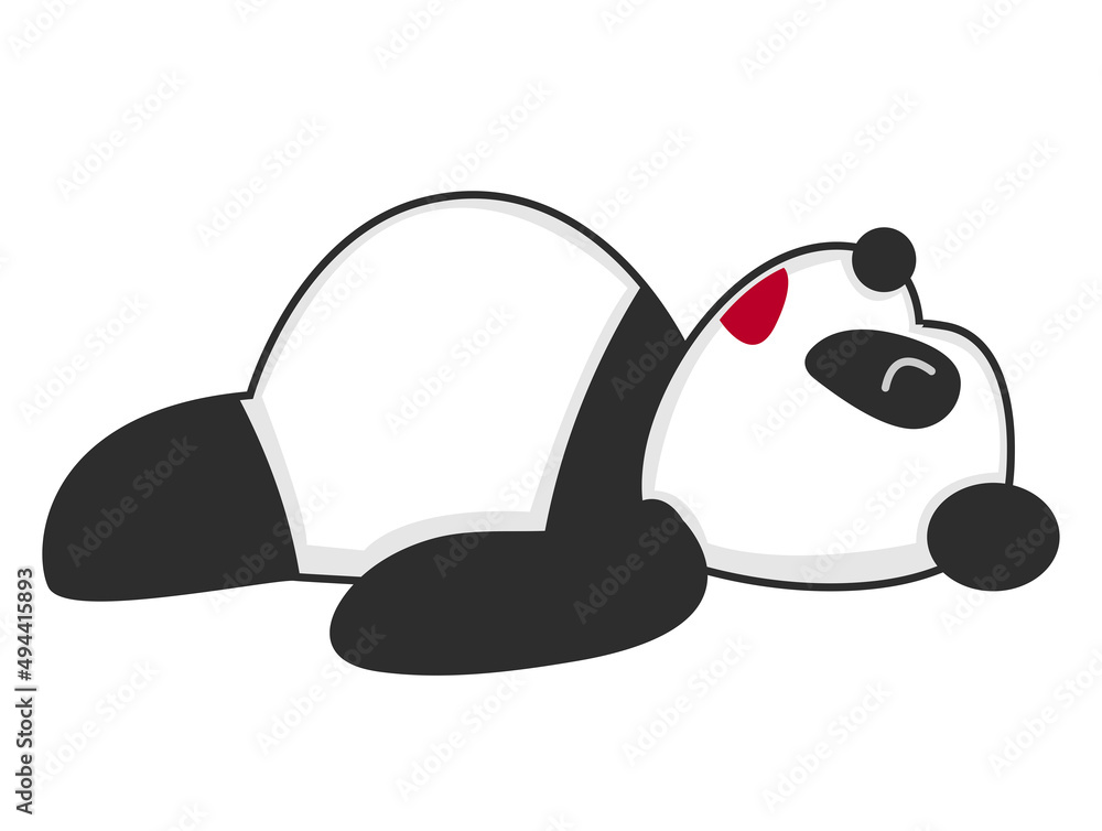 Panda is sleeping , cartoon , stickers