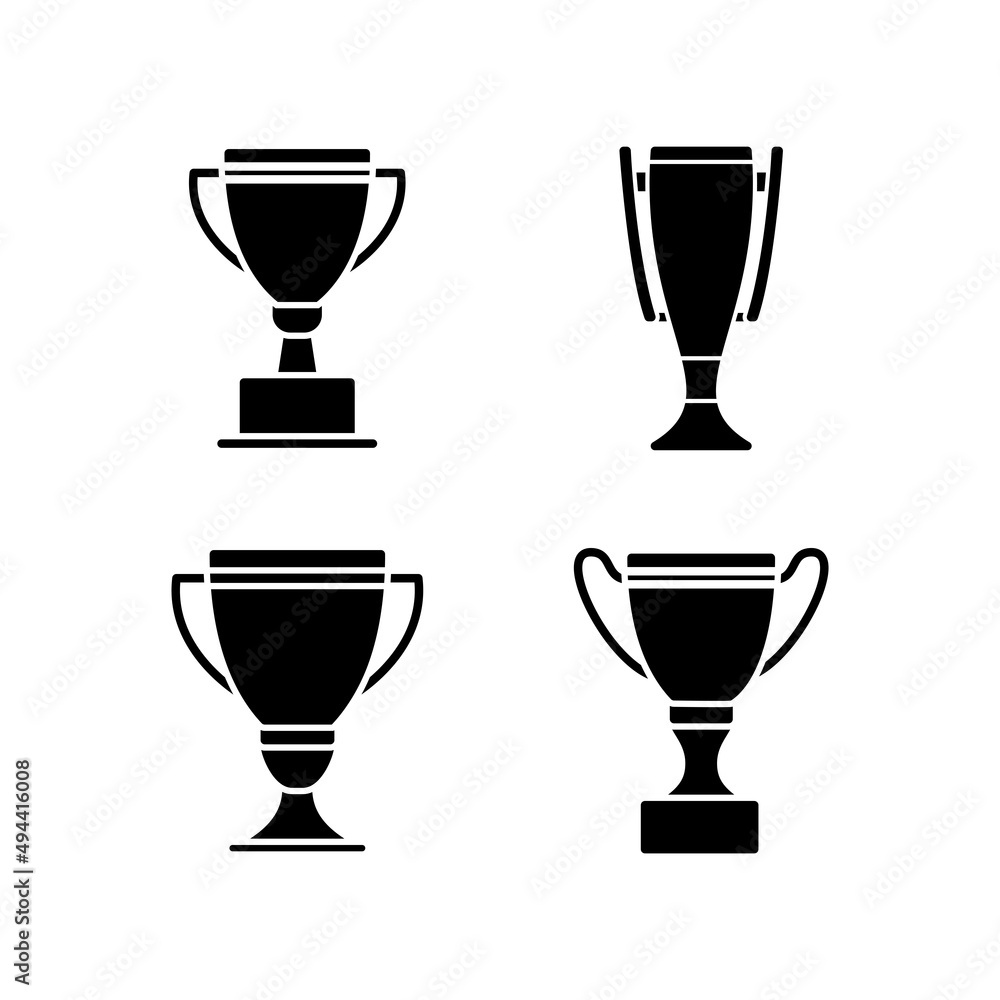 Obraz premium Winner Trophy Icon Logo Design Vector Template Illustration