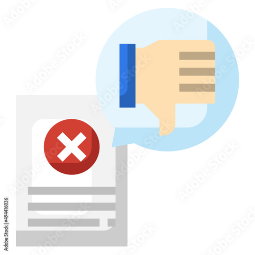 DISCREDIT flat icon,linear,outline,graphic,illustration