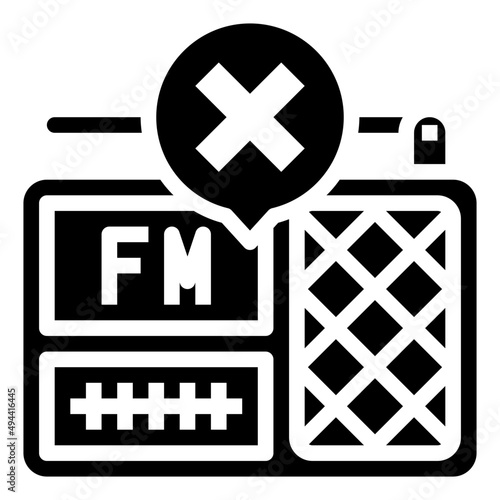 RADIO glyph icon,linear,outline,graphic,illustration