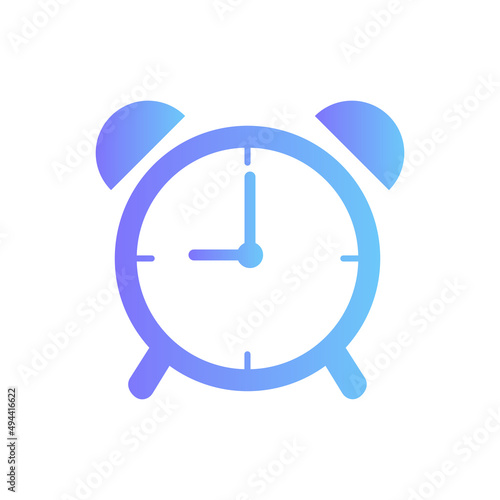 Alarm clock icon with gradient