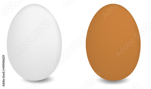 Vector brown white egg easter breakfast