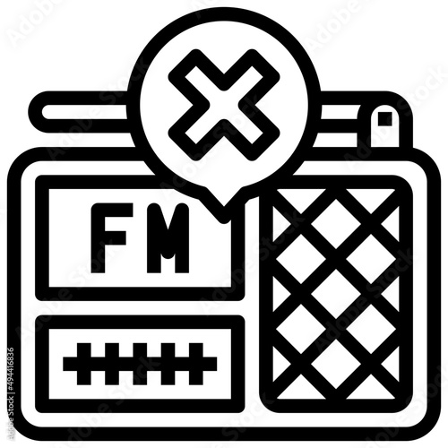 RADIO line icon,linear,outline,graphic,illustration
