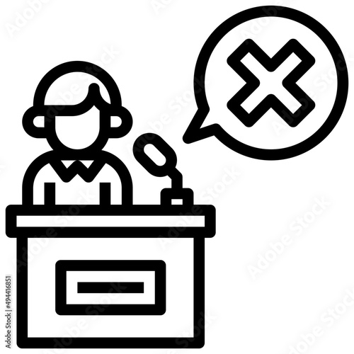SPEECH line icon,linear,outline,graphic,illustration