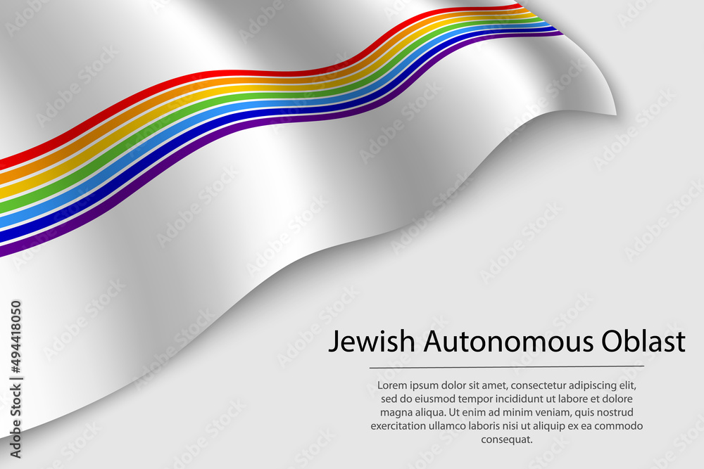 Wave flag of Jewish Autonomous Oblast is a region of Russia