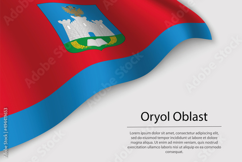 Wave flag of Oryol Oblast is a region of Russia